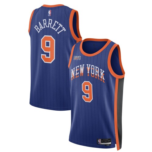 RJ Barrett New York Knicks Nike Unisex 2023/24 Swingman Jersey - Blue - City Edition RJ Barrett New York Knicks Nike Unisex 2023/24 Swingman Jersey - Blue - City Edition