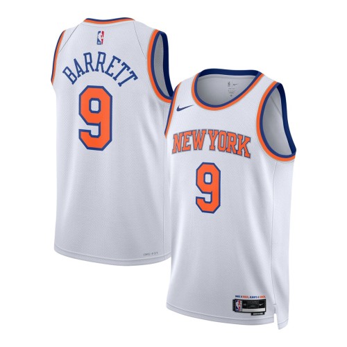 RJ Barrett New York Knicks Nike Unisex Swingman Jersey - Association Edition - White RJ Barrett New York Knicks Nike Unisex Swingman Jersey - Association Edition - White