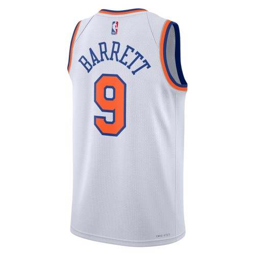 RJ Barrett New York Knicks Nike Unisex Swingman Jersey - Association Edition - White RJ Barrett New York Knicks Nike Unisex Swingman Jersey - Association Edition - White