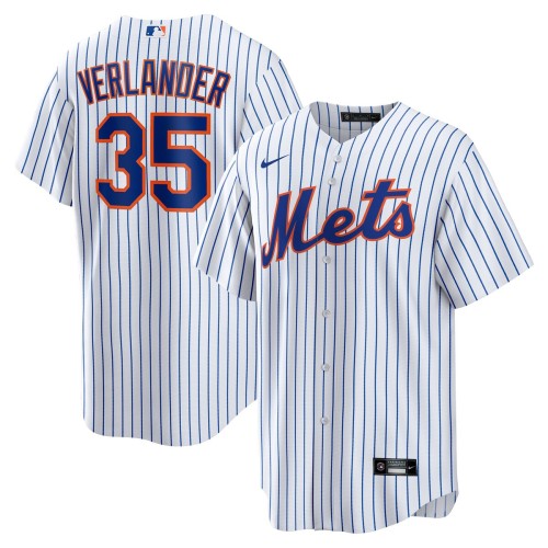Justin Verlander New York Mets Nike Home Replica Player Jersey - White/Royal Justin Verlander New York Mets Nike Home Replica Player Jersey - White/Royal