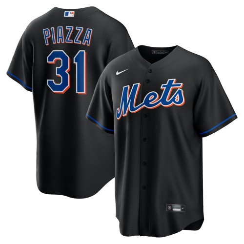 Mike Piazza New York Mets Nike 2022 Alternate Replica Player Jersey - Black Mike Piazza New York Mets Nike 2022 Alternate Replica Player Jersey - Black