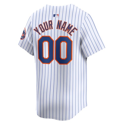 New York Mets Nike Home Limited Custom Jersey - White New York Mets Nike Home Limited Custom Jersey - White