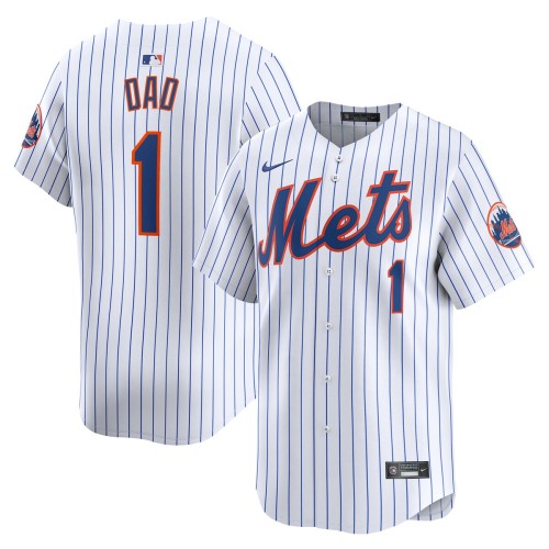 New York Mets Nike #1 Dad Home Limited Jersey - White New York Mets Nike #1 Dad Home Limited Jersey - White