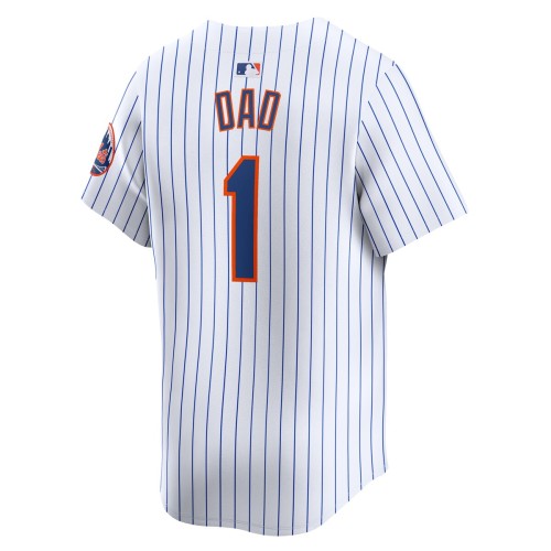 New York Mets Nike #1 Dad Home Limited Jersey - White New York Mets Nike #1 Dad Home Limited Jersey - White