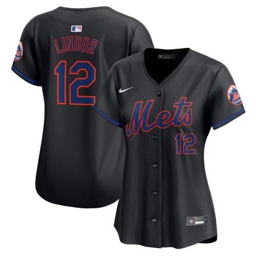 Francisco Lindor New York Mets Nike Women's Alternate Limited Player Jersey – Black Francisco Lindor New York Mets Nike Women's Alternate Limited Player Jersey – Black