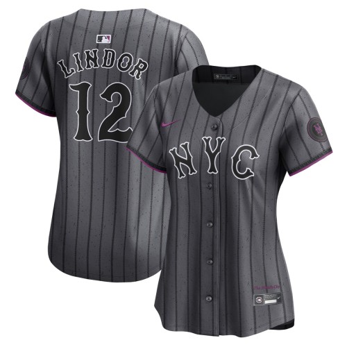 Francisco Lindor New York Mets Nike Women's 2024 City Connect Limited Player Jersey - Graphite Francisco Lindor New York Mets Nike Women's 2024 City Connect Limited Player Jersey - Graphite