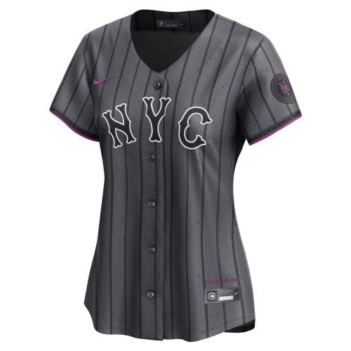 Francisco Lindor New York Mets Nike Women's 2024 City Connect Limited Player Jersey - Graphite Francisco Lindor New York Mets Nike Women's 2024 City Connect Limited Player Jersey - Graphite