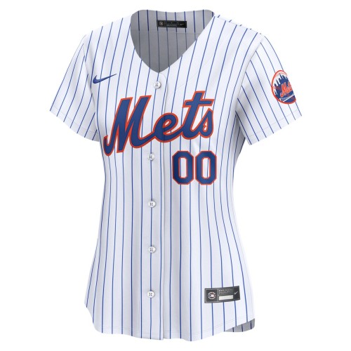 New York Mets Nike Women's Home Limited Custom Jersey - White New York Mets Nike Women's Home Limited Custom Jersey - White