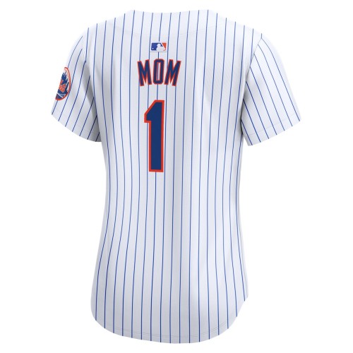 New York Mets Nike Women's #1 Mom Home Limited Jersey - White New York Mets Nike Women's #1 Mom Home Limited Jersey - White