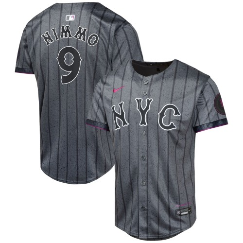 Brandon Nimmo New York Mets Nike Youth 2024 City Connect Limited Player Jersey - Graphite Brandon Nimmo New York Mets Nike Youth 2024 City Connect Limited Player Jersey - Graphite