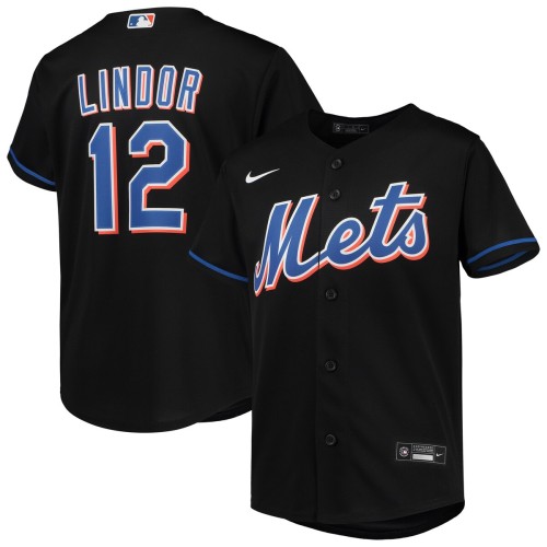 Francisco Lindor New York Mets Nike Youth Alternate Replica Player Jersey - Black Francisco Lindor New York Mets Nike Youth Alternate Replica Player Jersey - Black