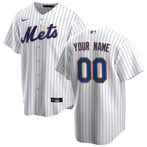 New York Mets Nike Youth Home Replica Custom Jersey - White New York Mets Nike Youth Home Replica Custom Jersey - White