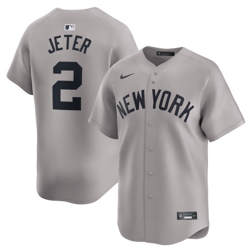 Derek Jeter New York Yankees Nike Away Limited Player Jersey - Gray Derek Jeter New York Yankees Nike Away Limited Player Jersey - Gray