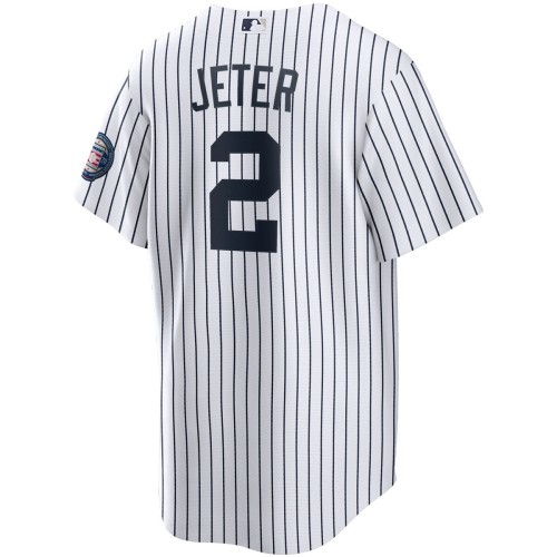 Derek Jeter New York Yankees Nike 2020 Hall of Fame Induction Home Replica Player Name Jersey - White/Navy Derek Jeter New York Yankees Nike 2020 Hall of Fame Induction Home Replica Player Name Jersey - White/Navy