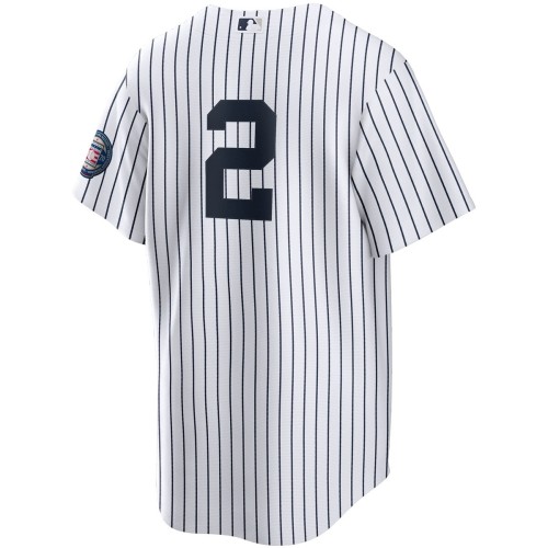 Derek Jeter New York Yankees Nike 2020 Hall of Fame Induction Replica Jersey - White/Navy Derek Jeter New York Yankees Nike 2020 Hall of Fame Induction Replica Jersey - White/Navy
