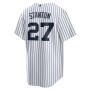 Giancarlo Stanton New York Yankees Nike Home Replica Player Name Jersey - White Giancarlo Stanton New York Yankees Nike Home Replica Player Name Jersey - White