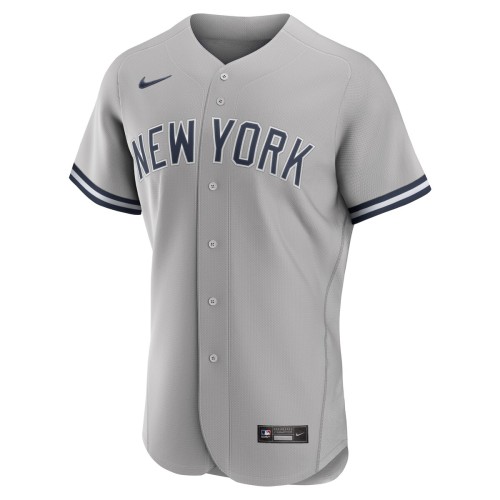 New York Yankees Nike Road Authentic Custom Jersey - Gray New York Yankees Nike Road Authentic Custom Jersey - Gray