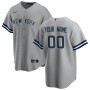 New York Yankees Nike Road Replica Custom Jersey - Gray New York Yankees Nike Road Replica Custom Jersey - Gray