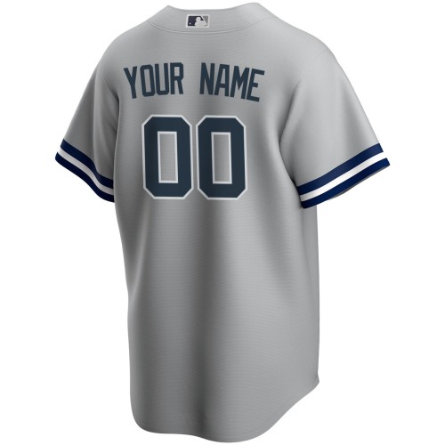 New York Yankees Nike Road Replica Custom Jersey - Gray New York Yankees Nike Road Replica Custom Jersey - Gray