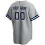 New York Yankees Nike Road Replica Custom Jersey - Gray New York Yankees Nike Road Replica Custom Jersey - Gray