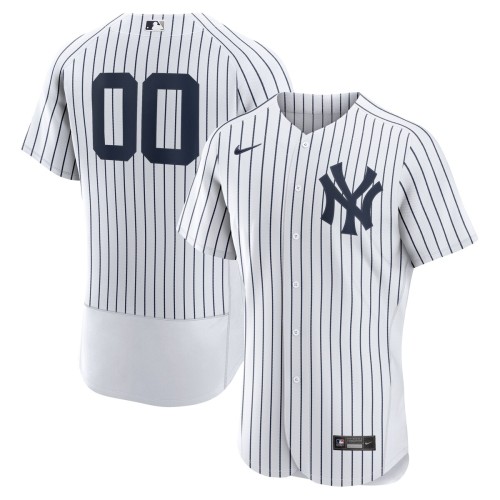 New York Yankees Nike Home Authentic Custom Jersey - White New York Yankees Nike Home Authentic Custom Jersey - White