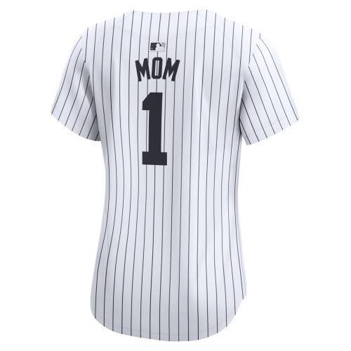 New York Yankees Nike Women's #1 Mom Home Limited Jersey - White New York Yankees Nike Women's #1 Mom Home Limited Jersey - White