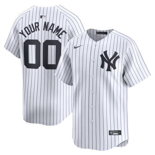 New York Yankees Nike Youth Home Limited Custom Jersey - White New York Yankees Nike Youth Home Limited Custom Jersey - White