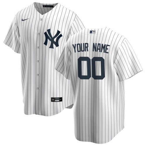 New York Yankees Nike Youth Home Replica Custom Jersey - White New York Yankees Nike Youth Home Replica Custom Jersey - White