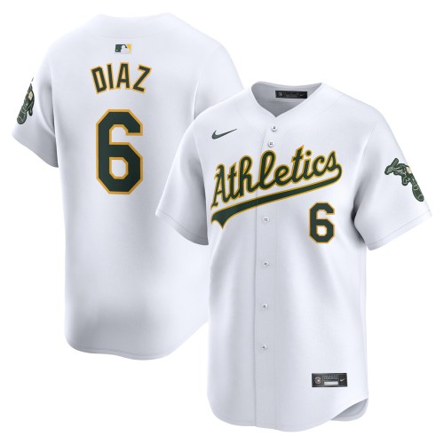 Jordan Diaz Oakland Athletics Nike Home Limited Player Jersey - White Jordan Diaz Oakland Athletics Nike Home Limited Player Jersey - White