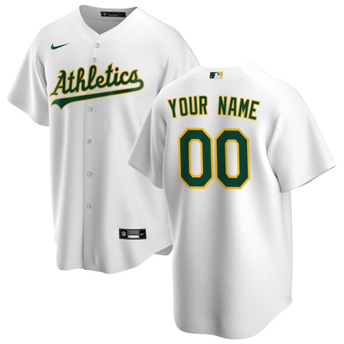 Oakland Athletics Nike Home Replica Custom Jersey - White Oakland Athletics Nike Home Replica Custom Jersey - White