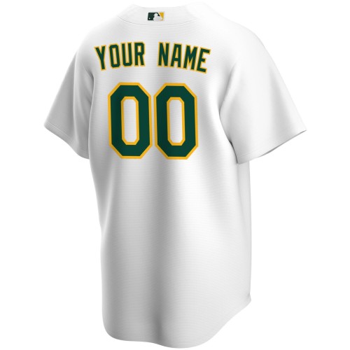 Oakland Athletics Nike Home Replica Custom Jersey - White Oakland Athletics Nike Home Replica Custom Jersey - White