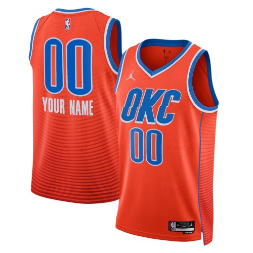 Oklahoma City Thunder Jordan Brand Unisex 2022/23 Swingman Custom Jersey - Statement Edition - Orange Oklahoma City Thunder Jordan Brand Unisex 2022/23 Swingman Custom Jersey - Statement Edition - Orange