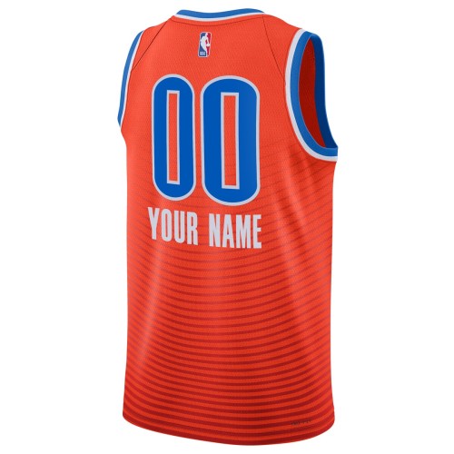 Oklahoma City Thunder Jordan Brand Unisex 2022/23 Swingman Custom Jersey - Statement Edition - Orange Oklahoma City Thunder Jordan Brand Unisex 2022/23 Swingman Custom Jersey - Statement Edition - Orange