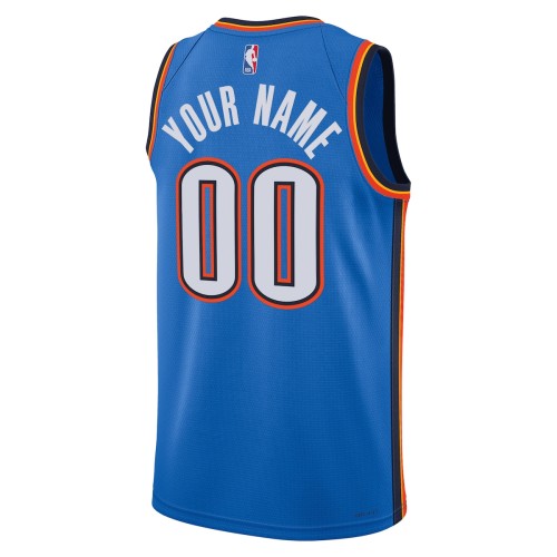 Oklahoma City Thunder Nike Unisex 2022/23 Swingman Custom Jersey Blue - Icon Edition Oklahoma City Thunder Nike Unisex 2022/23 Swingman Custom Jersey Blue - Icon Edition