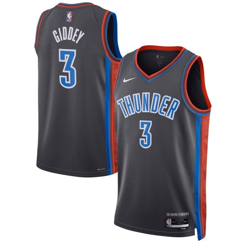 Josh Giddey Oklahoma City Thunder Nike Unisex 2022/23 Swingman Jersey - City Edition - Gray Josh Giddey Oklahoma City Thunder Nike Unisex 2022/23 Swingman Jersey - City Edition - Gray