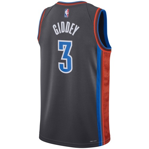 Josh Giddey Oklahoma City Thunder Nike Unisex 2022/23 Swingman Jersey - City Edition - Gray Josh Giddey Oklahoma City Thunder Nike Unisex 2022/23 Swingman Jersey - City Edition - Gray