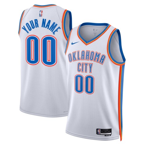 Oklahoma City Thunder Nike Unisex 2022/23 Swingman Custom Jersey White - Association Edition Oklahoma City Thunder Nike Unisex 2022/23 Swingman Custom Jersey White - Association Edition