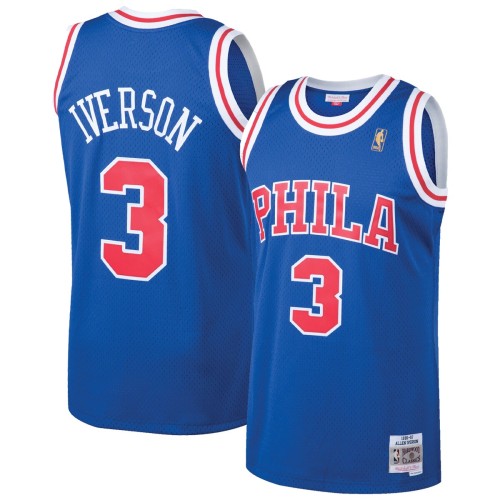 Allen Iverson Philadelphia 76ers Throwback 1996-97 Hardwood Classics Swingman Jersey - Royal