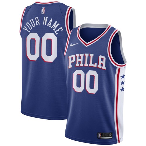 Philadelphia 76ers Nike Youth Swingman Custom Jersey Blue - Icon Edition Philadelphia 76ers Nike Youth Swingman Custom Jersey Blue - Icon Edition