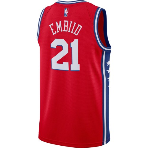 Joel Embiid Philadelphia 76ers Nike Finished Swingman Jersey Red - Statement Edition Joel Embiid Philadelphia 76ers Nike Finished Swingman Jersey Red - Statement Edition
