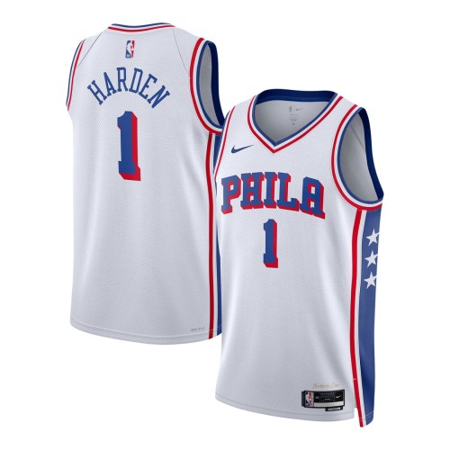 James Harden Philadelphia 76ers Nike Unisex Swingman Jersey - Association Edition - White James Harden Philadelphia 76ers Nike Unisex Swingman Jersey - Association Edition - White