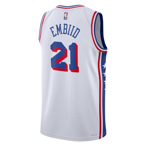 Joel Embiid Philadelphia 76ers Nike Unisex Swingman Jersey - Association Edition - White Joel Embiid Philadelphia 76ers Nike Unisex Swingman Jersey - Association Edition - White
