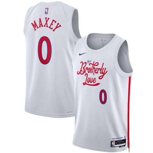 Tyrese Maxey Philadelphia 76ers Nike Unisex 2022/23 Swingman Jersey - City Edition - White Tyrese Maxey Philadelphia 76ers Nike Unisex 2022/23 Swingman Jersey - City Edition - White