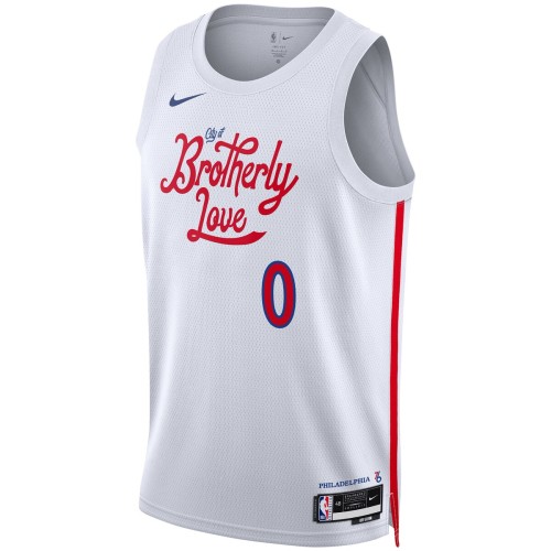 Tyrese Maxey Philadelphia 76ers Nike Unisex 2022/23 Swingman Jersey - City Edition - White Tyrese Maxey Philadelphia 76ers Nike Unisex 2022/23 Swingman Jersey - City Edition - White