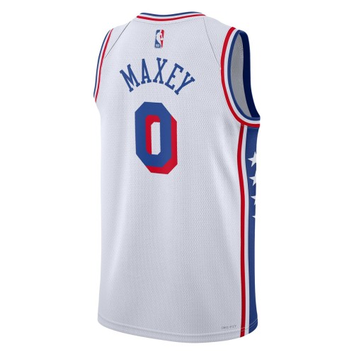 Tyrese Maxey Philadelphia 76ers Nike Unisex Swingman Jersey - Association Edition - White Tyrese Maxey Philadelphia 76ers Nike Unisex Swingman Jersey - Association Edition - White