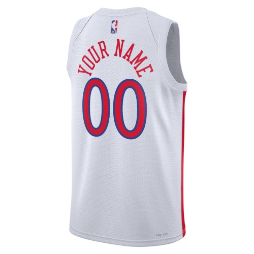 Philadelphia 76ers Nike Unisex 2022/23 Swingman Custom Jersey - City Edition - White Philadelphia 76ers Nike Unisex 2022/23 Swingman Custom Jersey - City Edition - White