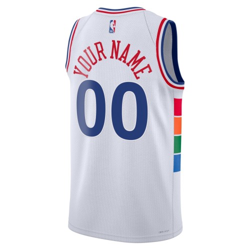 Philadelphia 76ers Nike Unisex 2024/25 Custom Swingman Jersey - City Edition - White Philadelphia 76ers Nike Unisex 2024/25 Custom Swingman Jersey - City Edition - White