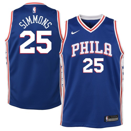 Ben Simmons Philadelphia 76ers Nike Youth Swingman Jersey Royal - Icon Edition Ben Simmons Philadelphia 76ers Nike Youth Swingman Jersey Royal - Icon Edition