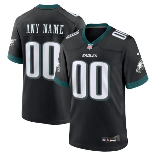 Philadelphia Eagles Nike Alternate Custom Game Jersey - Black Philadelphia Eagles Nike Alternate Custom Game Jersey - Black