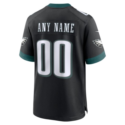 Philadelphia Eagles Nike Alternate Custom Game Jersey - Black Philadelphia Eagles Nike Alternate Custom Game Jersey - Black